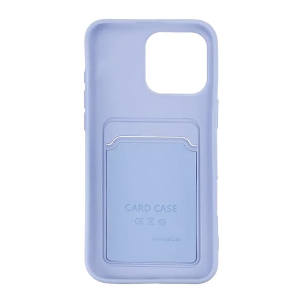 Silicone Case with Card Holder iPhone 16 Pro - Purple