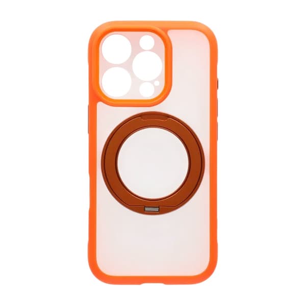 Skal med Roterbart MagSafe-Stativ för iPhone 16 Pro Max - Orange
