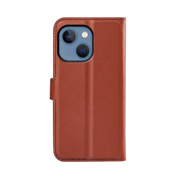 iPhone 14 Plus Wallet Case with Stand - Brown