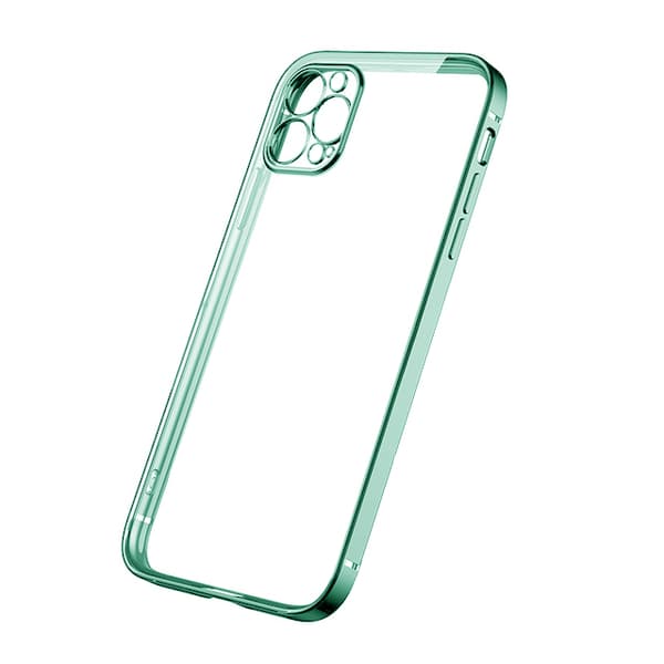 iPhone 12 Pro Max Mobilskal med Kameraskydd - Grön/transparent