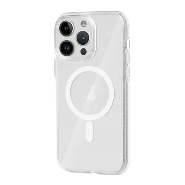 iPhone 14 Pro Max Mobilskal Glitter Magsafe - Transparent