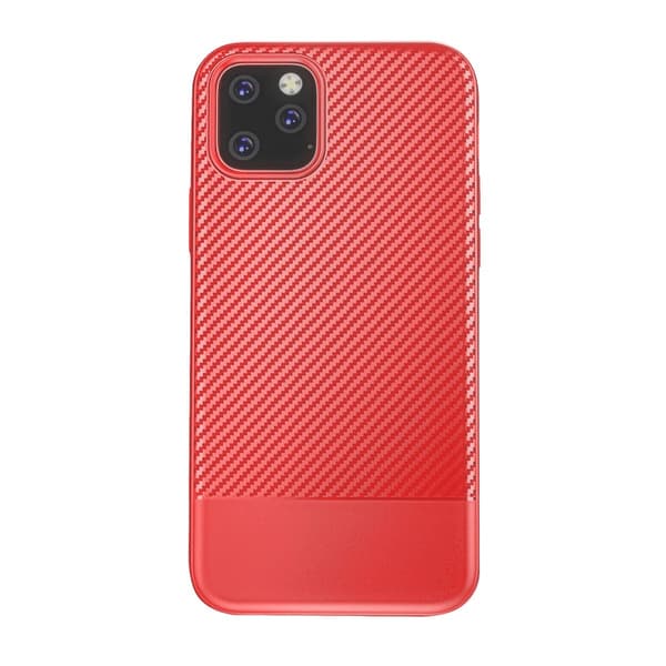 Mobilskal Kolfiberfilm iPhone 11 Pro Max - Röd