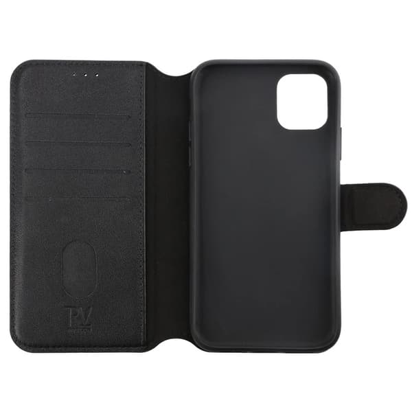 iPhone 14 Pro Max Plånboksfodral Extra Kortfack Rvelon - Svart