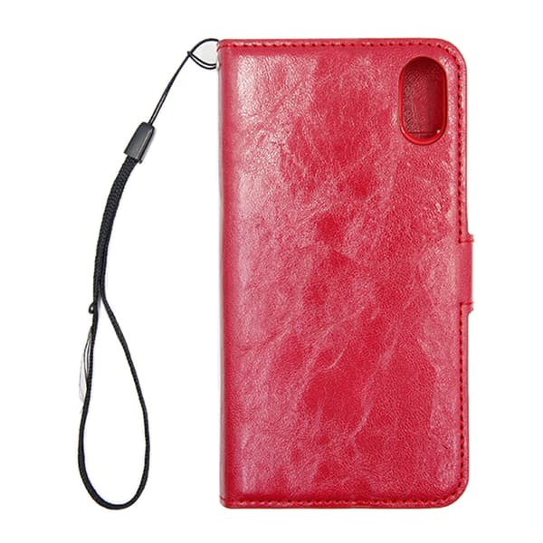 Detachable Leather Case For iPhone X Red