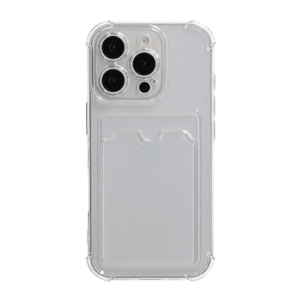 Shockproof Case with Card Holder iPhone 16 Pro Transparent