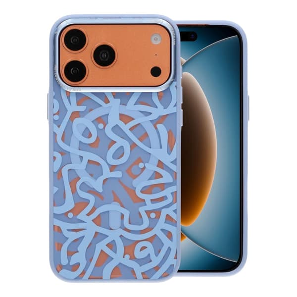 Mobilskal Magsafe med Graffiti för iPhone 17 Pro - Ljusblå