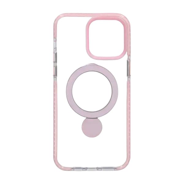 Pindun 360°Rotating Stand Magnetic Case For iPhone 14 Pro Pink