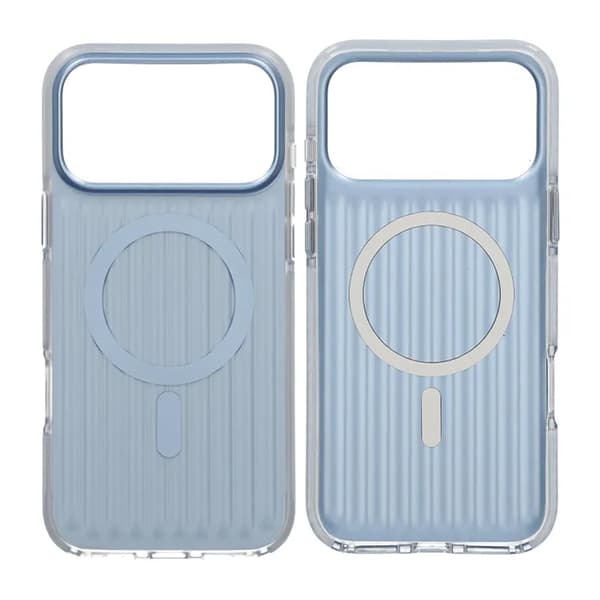 Corrugated Magsafe Mobile Case for iPhone 17 Pro Max - Blue