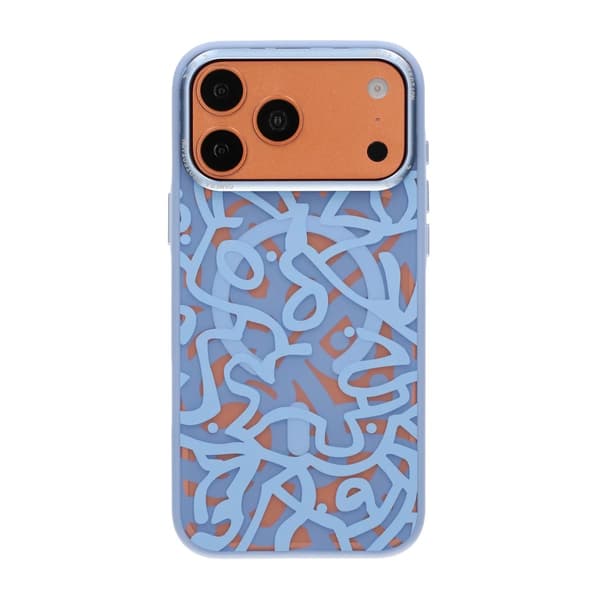 Mobilskal Magsafe med Graffiti för iPhone 17 Pro - Ljusblå