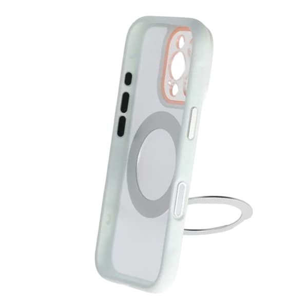 Skal med Roterbart MagSafe-Stativ för iPhone 16 Pro - Vit