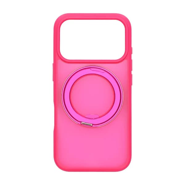Mobilskal Roterande Magnet Stativ för iPhone 17 Pro - Röd