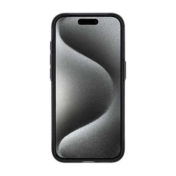 iPhone 15 Pro Carbon Patterned Phone Case - Black