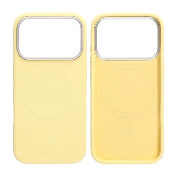 Mobilskal Silikon med Magsafe för iPhone 17 Pro - Gul