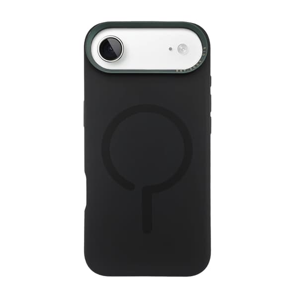 Silicone Mobile Case with Camera Metal Frame for iPhone Air - Black