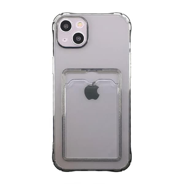 Shockproof Case with Card Holder iPhone 15 Black