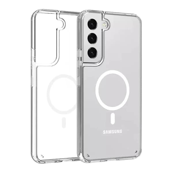 Samsung Galaxy S22 Hybrid Case With Glitter - Transparent