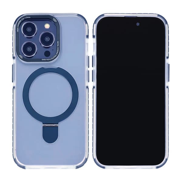 iPhone 15 Pro Max Mobilskal med Magsafe och Stativ - Blå