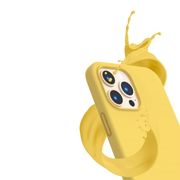 iPhone 14 Pro Silikonskal Rvelon MagSafe - Gul