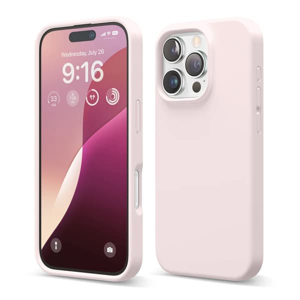 iPhone 16 Pro Max Case - Silicone Rvelon Light Pink