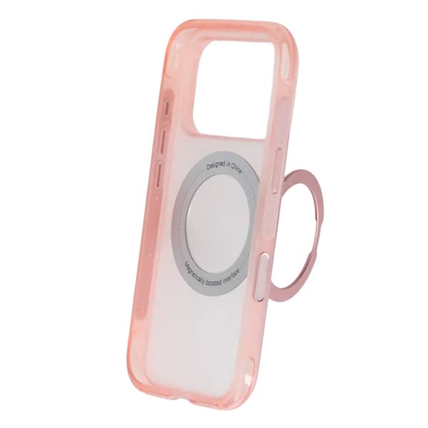 Matt MagSafe skal med ringstativ för iPhone 17 Pro och 18 Pro - Rosa