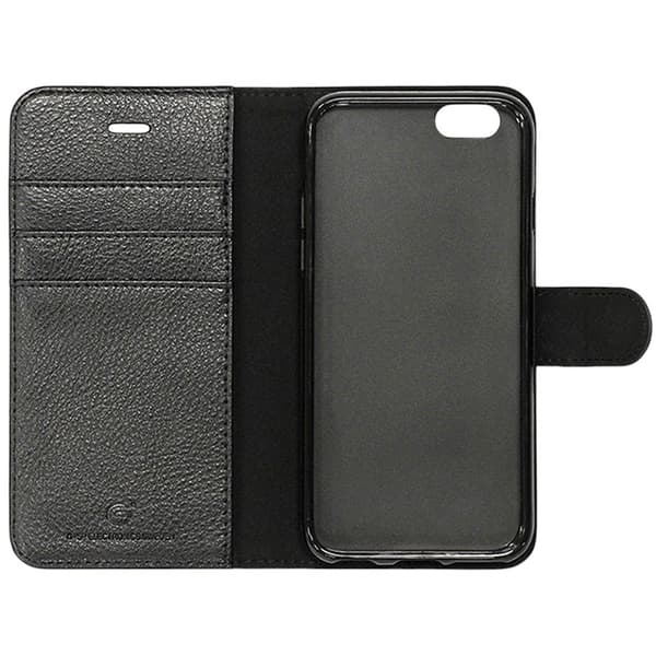 iPhone 6/6S Plånboksfodral Läder med Stativ - Svart