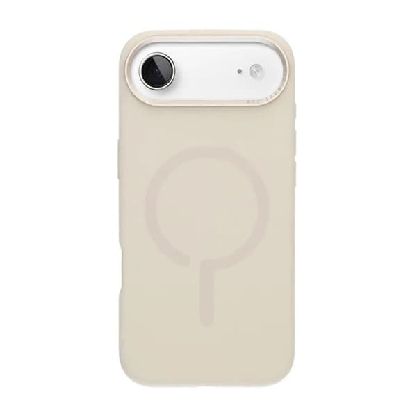 Mobilskal Silikon med Kamera Metallram för iPhone Air - Vit