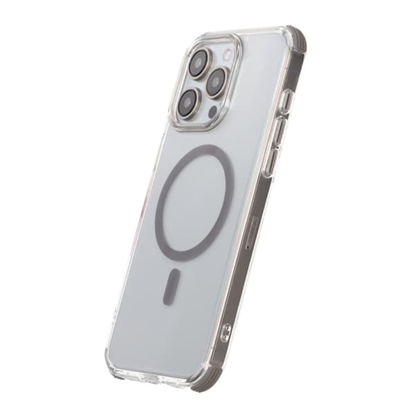 iPhone 15 Pro Max Rvelon Mobilskal Magnet med Kantskydd - Grå