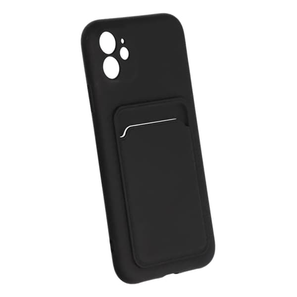 Silicone Case with Card Holder iPhone 11 - Black
