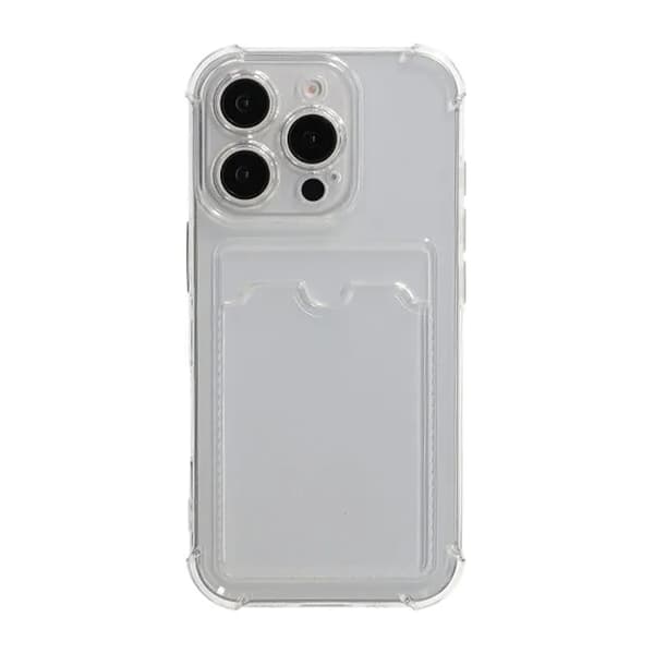 Shockproof Case with Card Holder iPhone 16 Pro Max Transparent