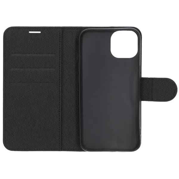 iPhone 13/14 Flip Stand Leather Wallet Case Black