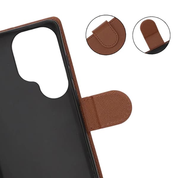 Plånboksfodral med Stativ för Samsung S26 Ultra - Brun