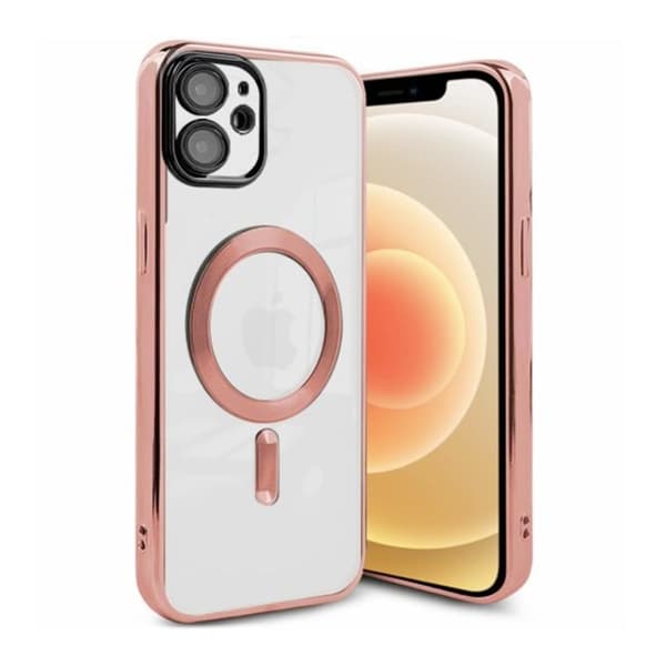 Luxury Electroplate Magsafe Wireless Charge Phone Case For Iphone 11 Pink
