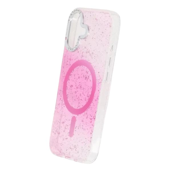 Glitter Diamond Magnetic Case - iPhone 17 Pink