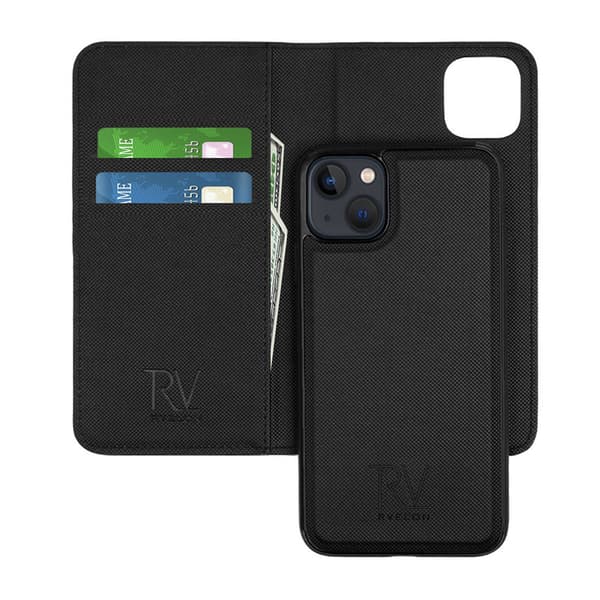 iPhone 13 Mini Plånboksfodral Magnet Rvelon - Svart
