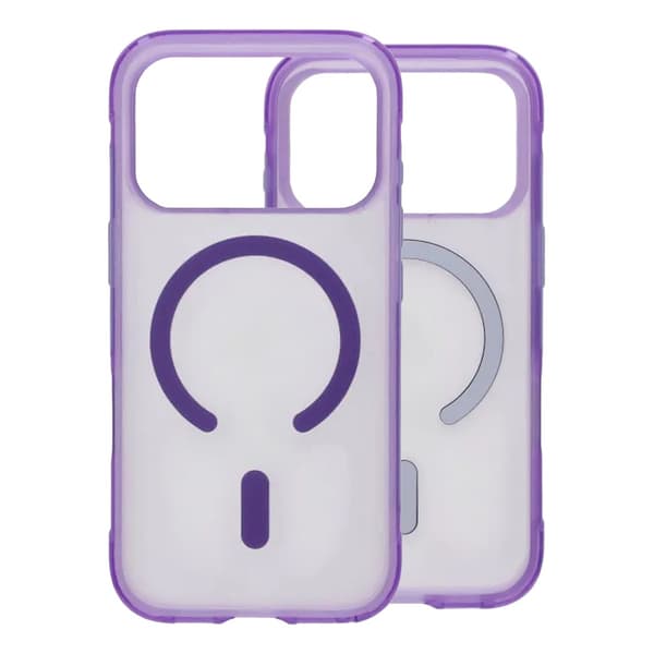 Matte Magnetic Shockproof Airbag  Case For iPhone 17 Pro Max Purple