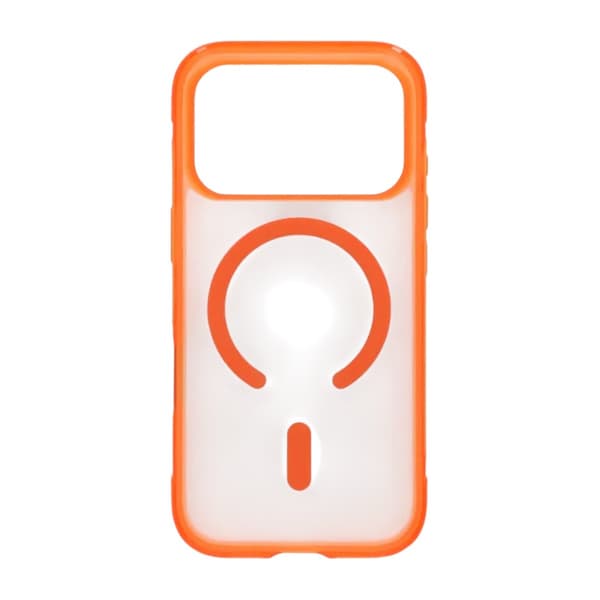 Matte Magnetic Shockproof Airbag  Case For iPhone 17 Pro Max Orange