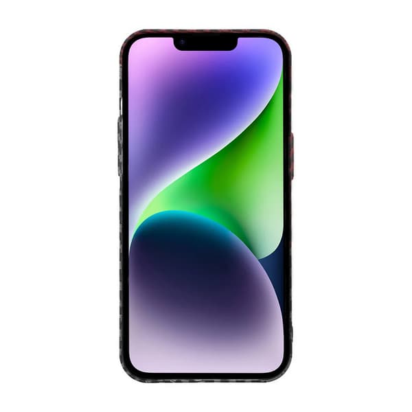 Kolfiber Skal iPhone 14 Plus - Röd & Svart