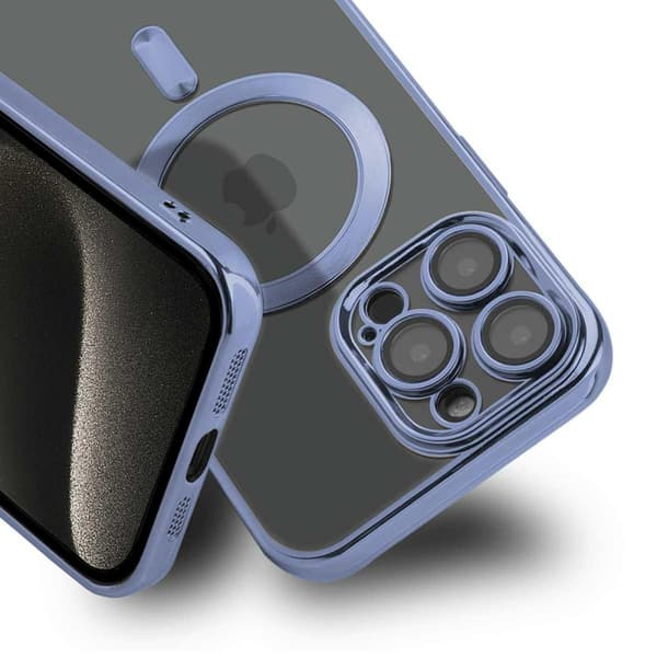 Luxury Phone Case with Magsafe iPhone 15 Pro Max - Blue