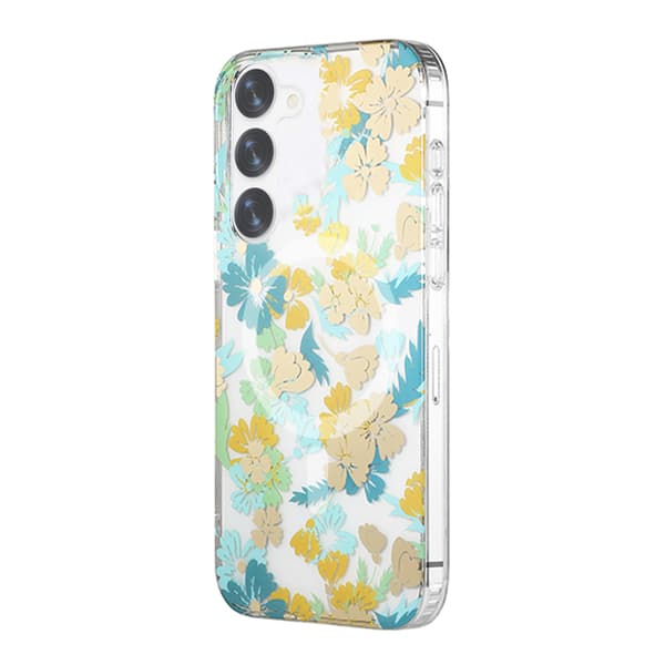 Samsung Galaxy S23 Case Magnet - Flowers Turquoise
