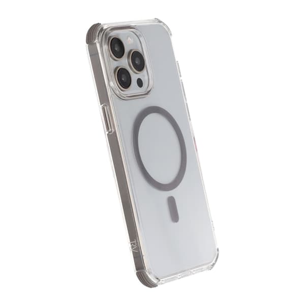 iPhone 15 Pro Max Rvelon Mobilskal Magnet med Kantskydd - Grå