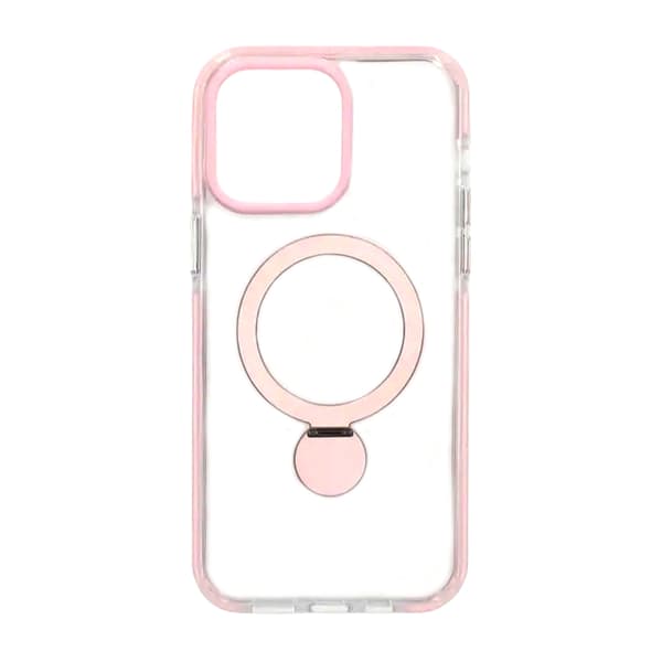 Pindun 360°Rotating Stand Magnetic Case For iPhone 14 Pro Max Pink