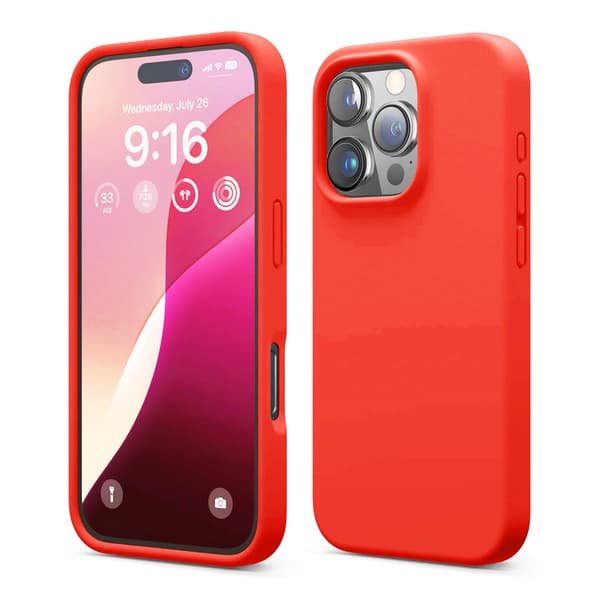 iPhone 16 Pro Max Case - Silicone Rvelon Red