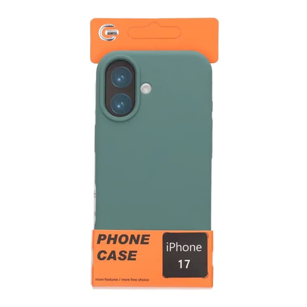 Mobilskal Mjukt Silikon för iPhone 17 - Grön
