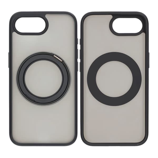 Matte case 360 ​​rotating bracket Mobile Phone Case For iPhone 16E Black