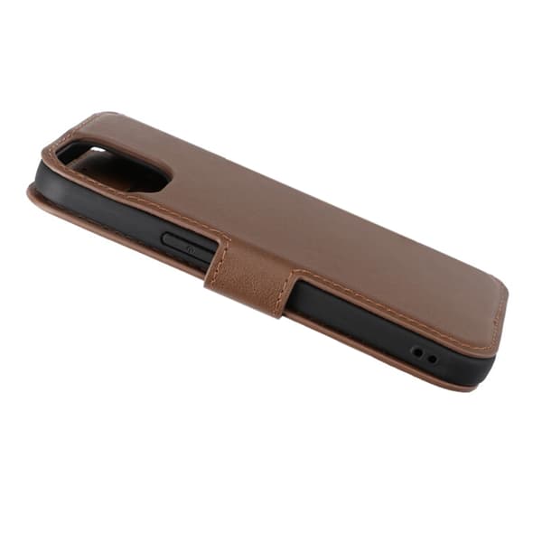 iPhone 15 Plånboksfodral Läder Rvelon - Brun