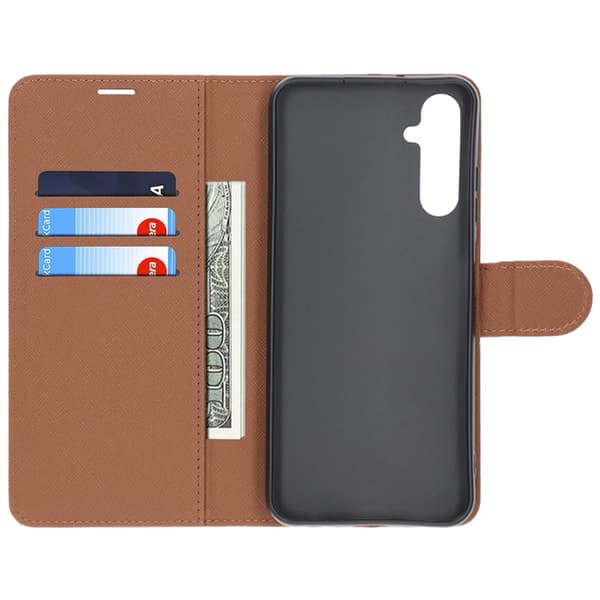 Samsung Galaxy A05s Wallet Case with Stand - Brown