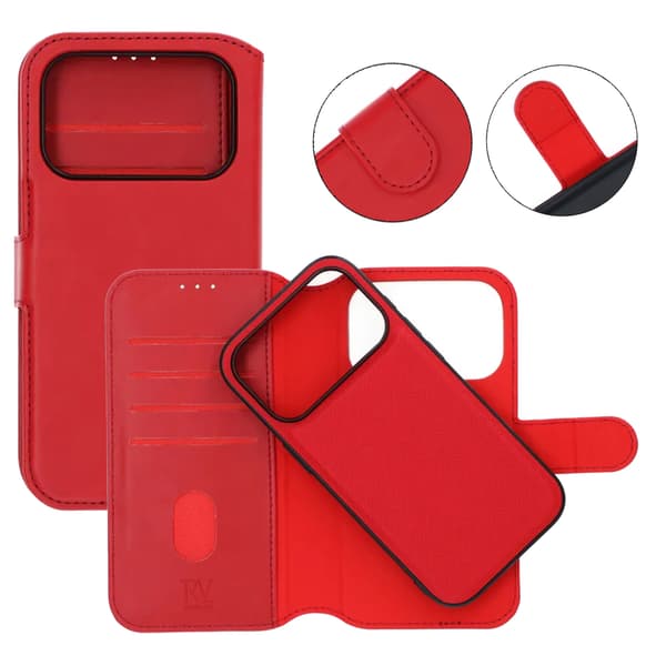 RV Magnetic Wallet Case iPhone 17 Pro Red