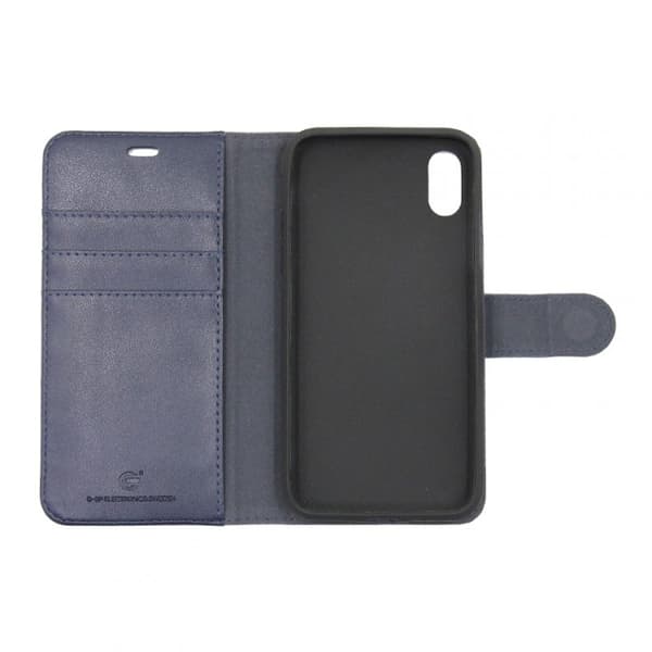 iPhone X/XS Plånboksfodral Magnet Läder med Stativ - Blå