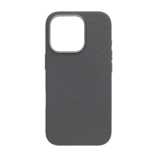 Cream wave liquid silicone Case For iPhone 16 Pro Gray