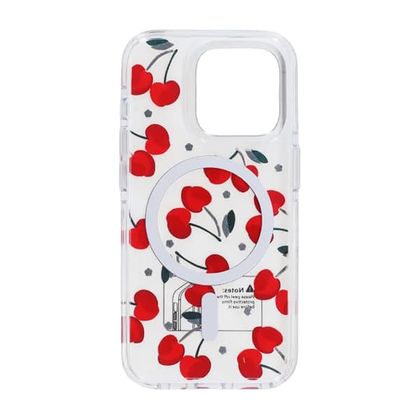 Case Magsafe for iPhone 15 Pro Max - Transparent with cherry